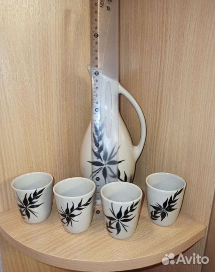 Кувшин+стаканчики, керамика Куба Советский период