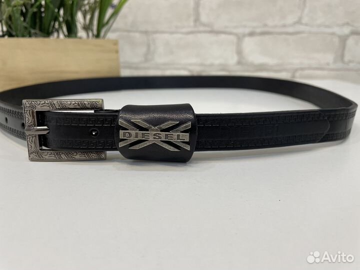 Ремень женский натуральная кожа черный