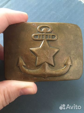 Пряжка якорь со звездой СССР левый зацеп