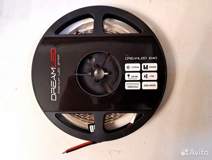 Лента диодная 1270 lm, 240 LED, cool white, 17w, 2
