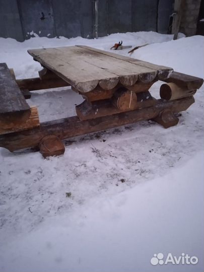 Стол, калеброванный брус