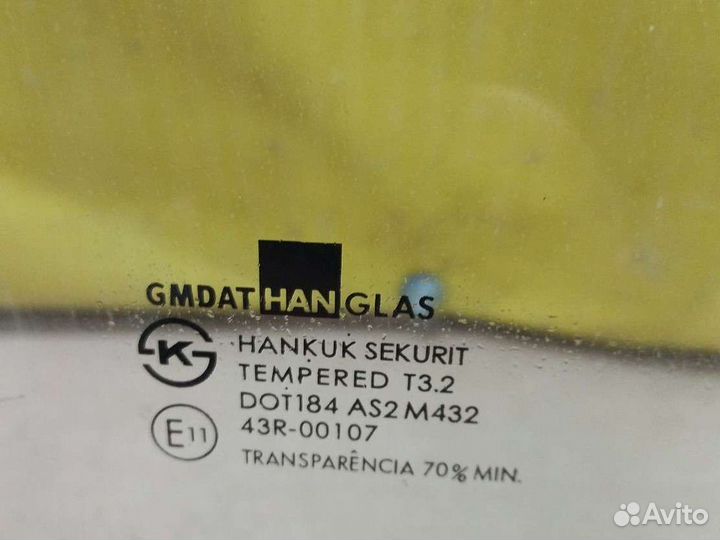 Стекло заднее правое Шевроле Авео т200 Хетчбек