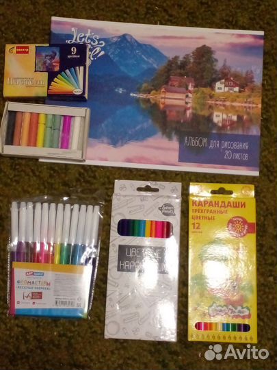 Канцтовары.Набор учись считать.Карандаши.Фломастер