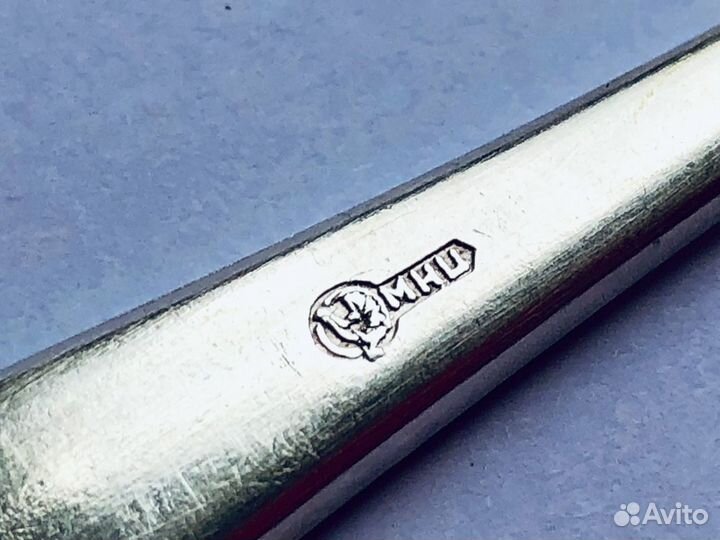 Чайные ложки СССР мельхиор позолота (1968)