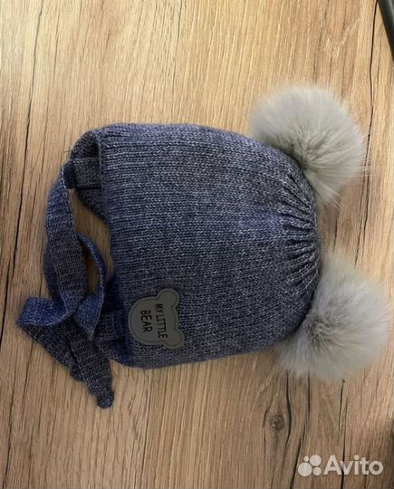Шапка для новорожденного зима 38-40 размер