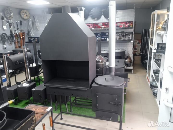 Мангал-казан с вытяжкой