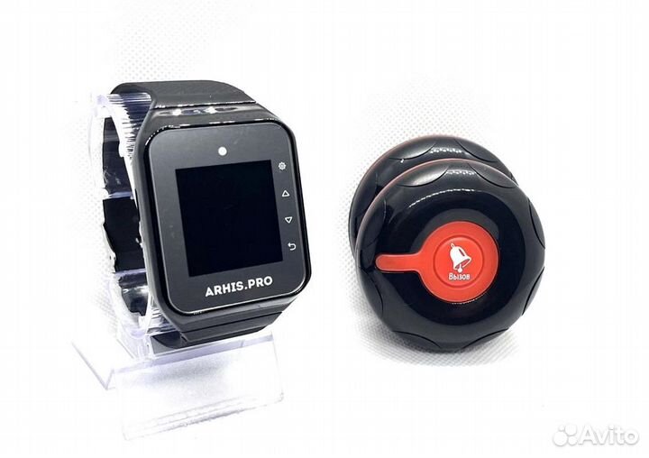 Влагозащищенная кнопка вызова официанта и часы