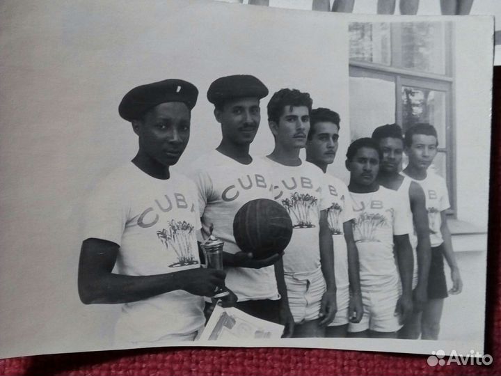 Фото « волейбол, команда» 3шт.1954 год СССР /Куба