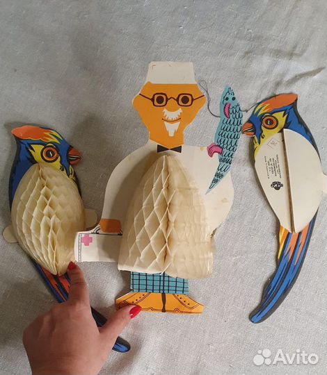 Картонные ёлочные игрушки СССР