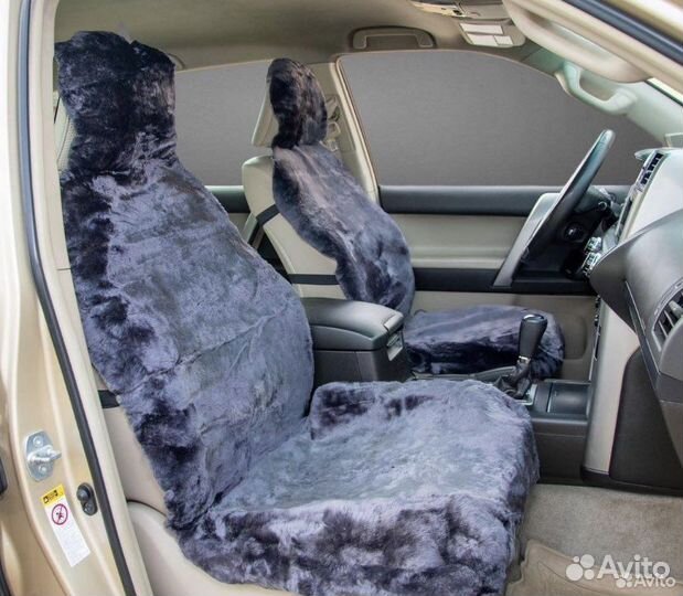 Меховые накидки из шкуры овчины на сиденья