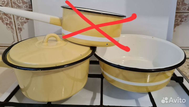 Эмалированная посуда СССР новая и б/у