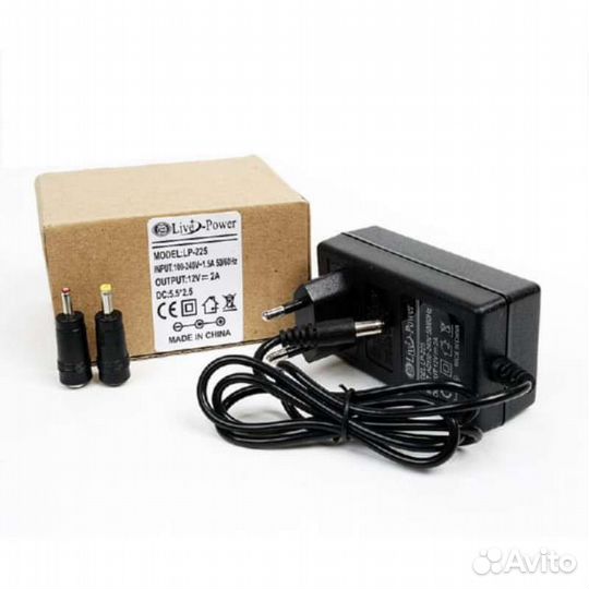 Блок питания 12V 1.5A, 2A, 4A, 6A, 8A, 10A-5.5/2.5