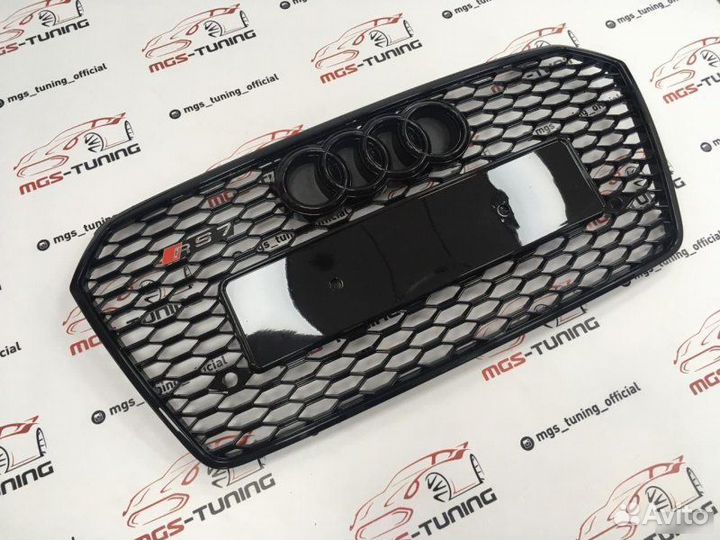 Решетка на Audi A7 14-17 гг. в стиле RS7 дизайн 4
