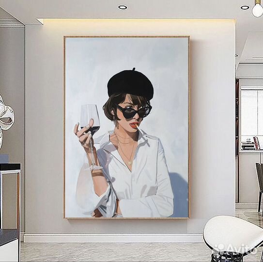 Картина маслом на холсте девушка