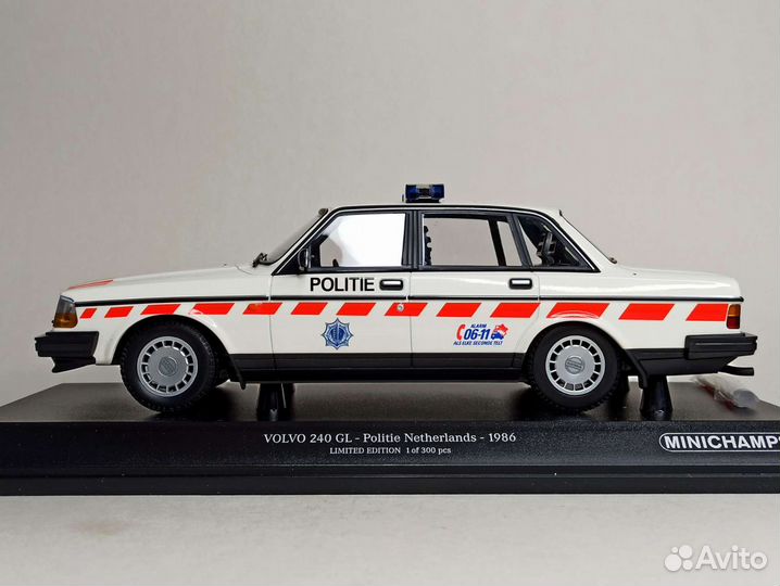 Volvo 240 GL Police Netherlands 1:18 Minichamps