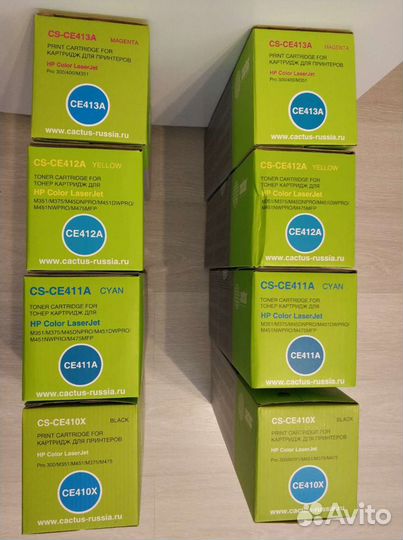 Картридж Саctus HP LaserJet, набор 4 цвета, 14 шт