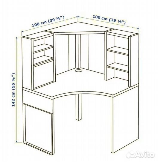 Письменный стол IKEA micke mikke микке 100 100