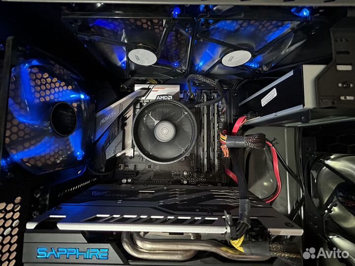 Игровой пк Ryzen5 2600/RX570 8Гб/B450/16Гб(2x8)