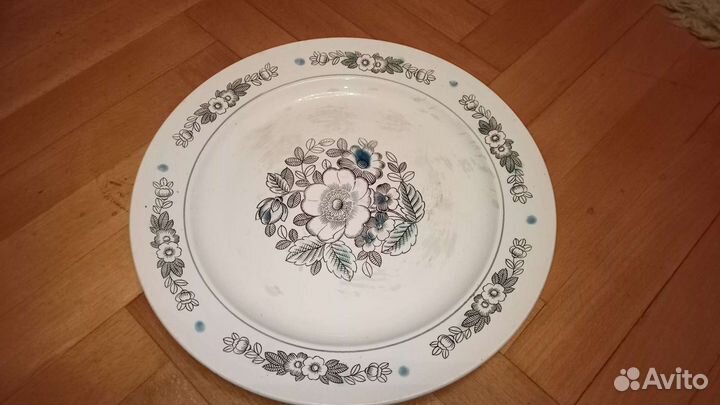 Большое блюдо зик Конаково СССР, диаметр 36 см