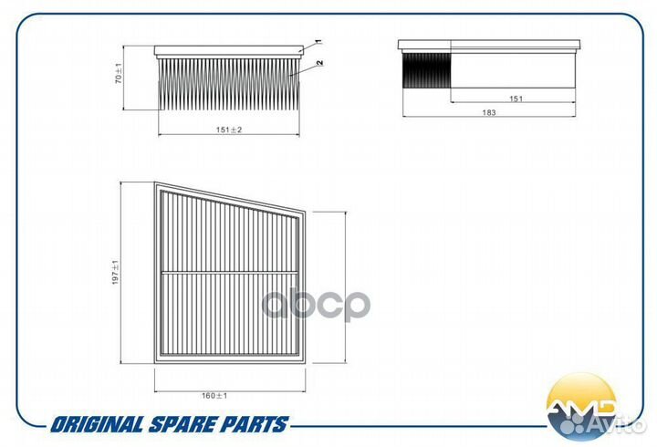 Фильтр воздушный ford (Fiesta VI JJ, JG, KD