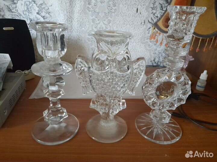 Подсвечник хрустальный СССР