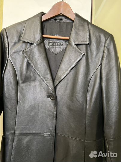 Кожаный плащ женский 46 48 натуральная кожа