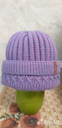 Женская зимняя шапка с шарфом