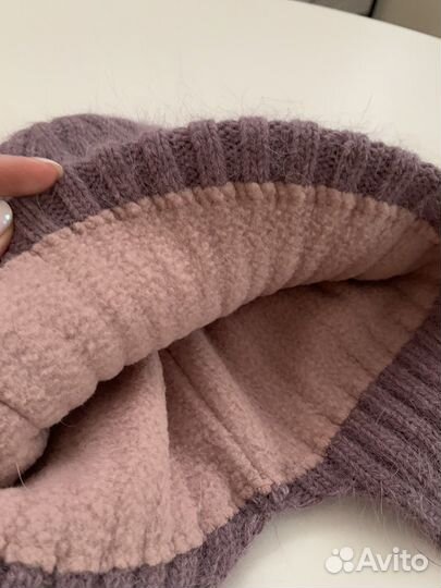 Шапка ушанка женская ангора