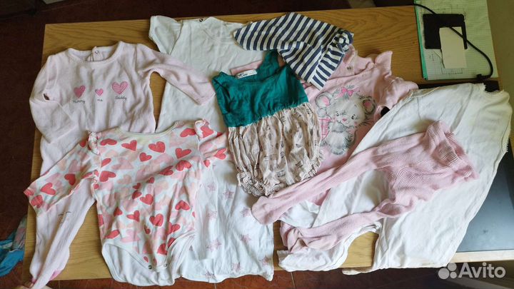 Детские вещи пакетом от 0 до года для девочки