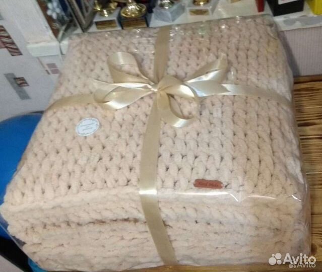 Плед из ализе пуффи