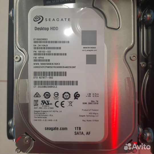 Жесткие диски 500gb 1Tb WD HP Seagate