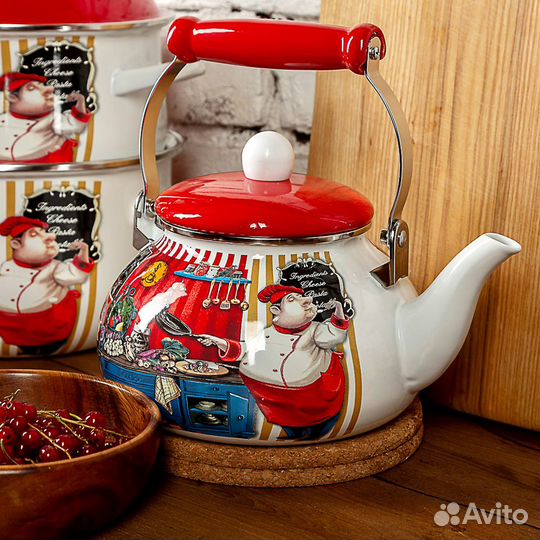 Повар Чайник эмалированный 2,5л