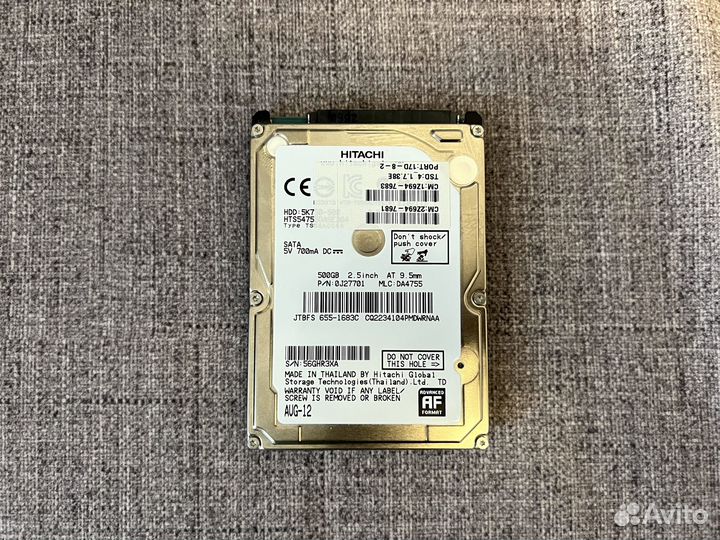 Жесткий диск 500 гб Hitachi 2,5 SATA