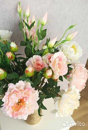 Искусственные цветы, букеты, пионы