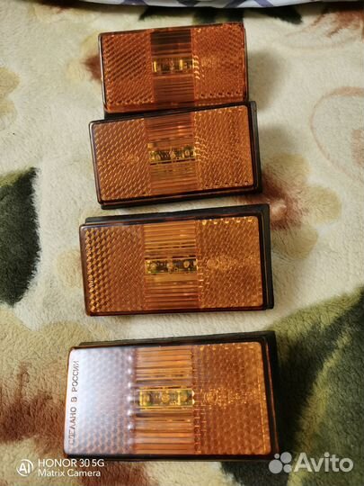 Фонарь габаритный боковой, жёлтый LED