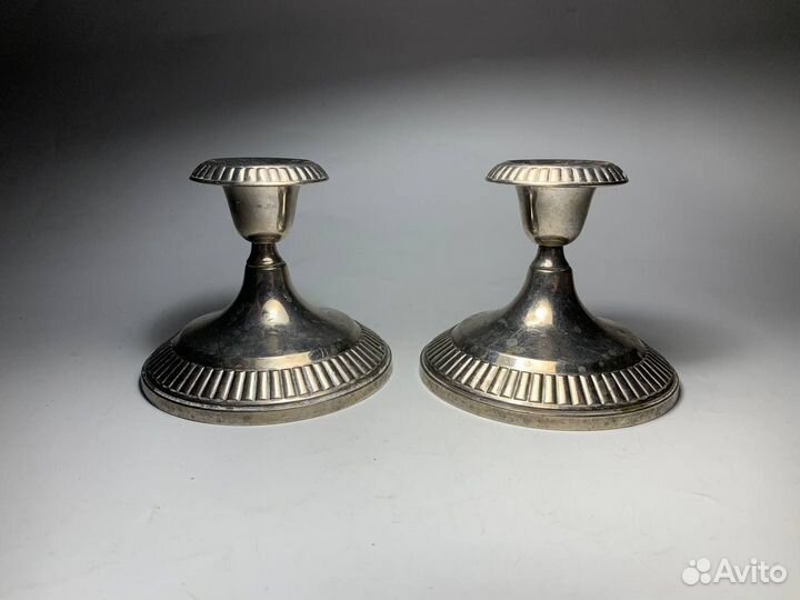 Винтажные подсвечники парные металл