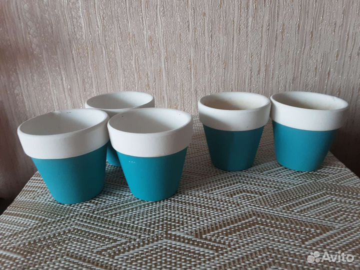 Горшки и кактусницы керамические новые и б/у