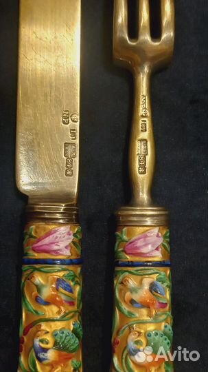 Вилка и Нож Царской России, 1856г., 84 проба