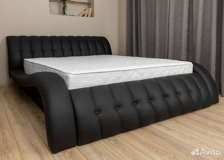 Кровать двуспальная 140х200 черный