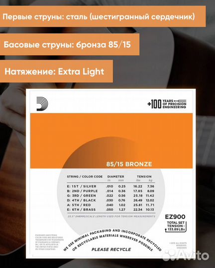 Струны для акустической и классической гитары