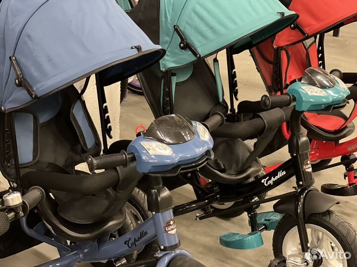 Новые трехколесные велосипеды с ручкой