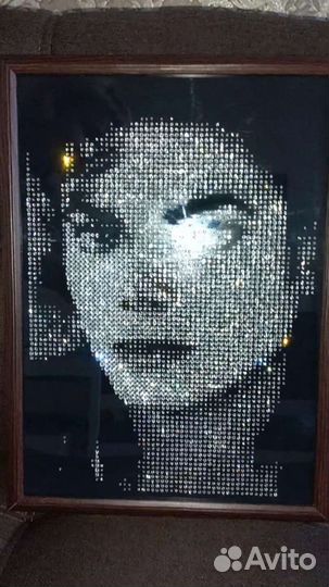 Портрет Майкл Джексон из кристаллов премиум класса