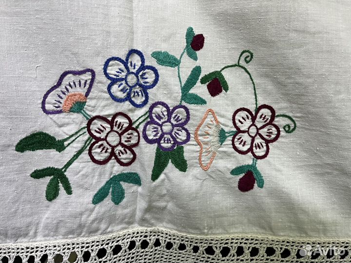 Подзор Скатерть Вышивка Кружево Л2 СССР
