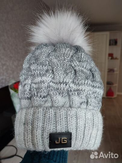 Шапка шарф варежки комплект