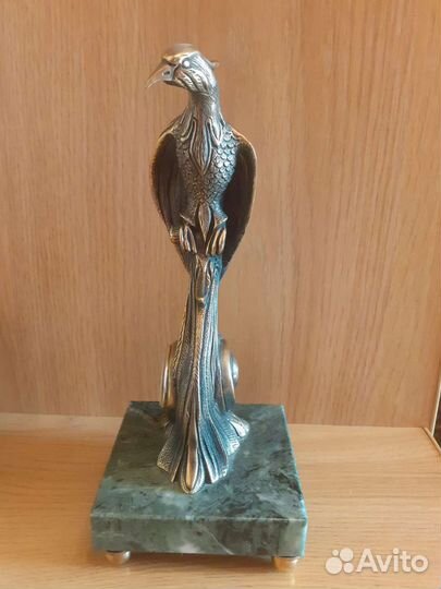 Часы. Жар птица. Бронза
