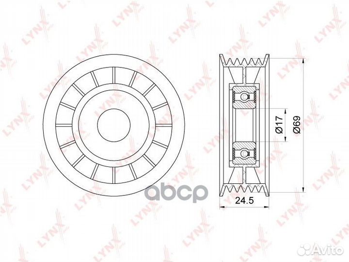 Ролик натяжной навесного оборудования PB5164 LY
