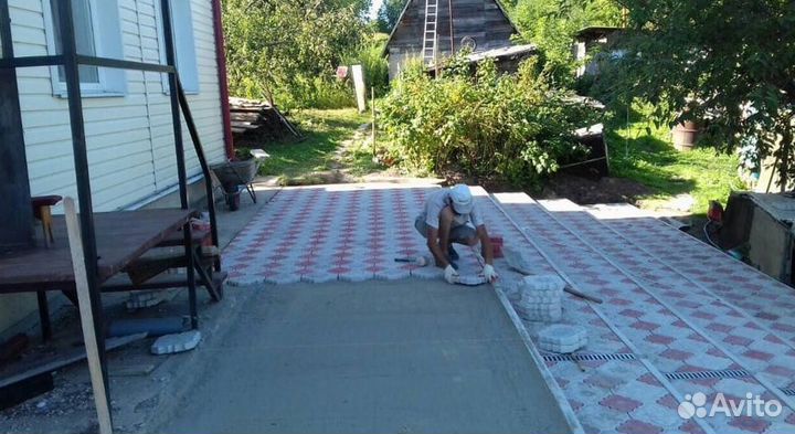 Плитка тротуарная кладка