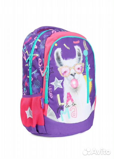 Рюкзак школьный новый Лама