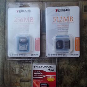 Карта памяти RS-MMC Kingston. 256Mb, 512Mb, 1Gb