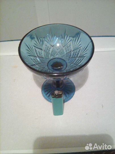 Ваза конфетница темно синяя